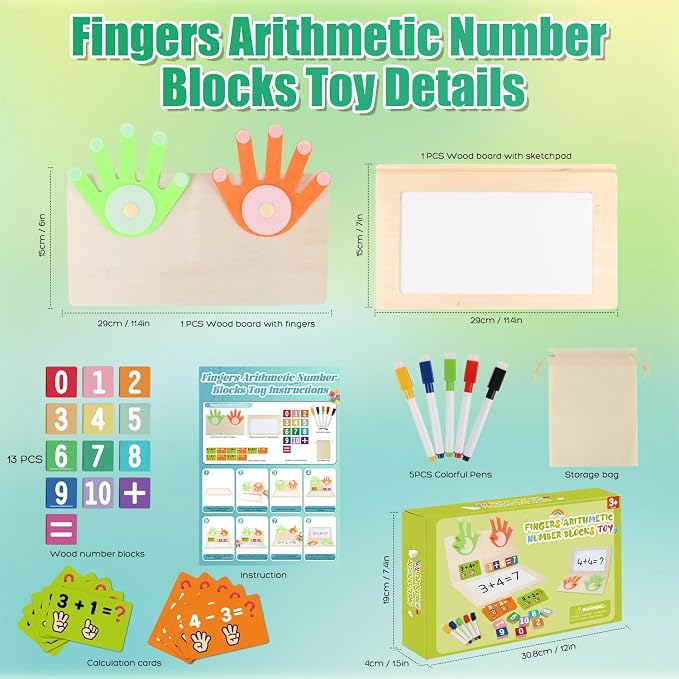Number Blocks Toys for Kids Montessori Toys for 3 4 Years Old Learning Toys - Image 2