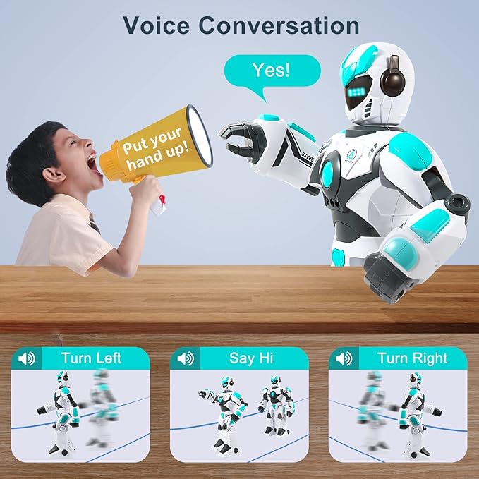 RC Robot Toy for Kids Remote Control RobotToy, Smart Gesture Sensing Rechargeable & Programmable Robot Walking Dancing Singing Chirstmas Gift for 3-15 Years Old Boys Girls