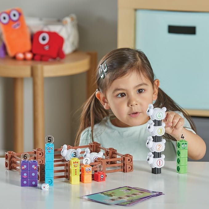 hand2mind Numberblocks Sheep Farm MathLink Cubes Activity Set, Ages 3+ - Image 8