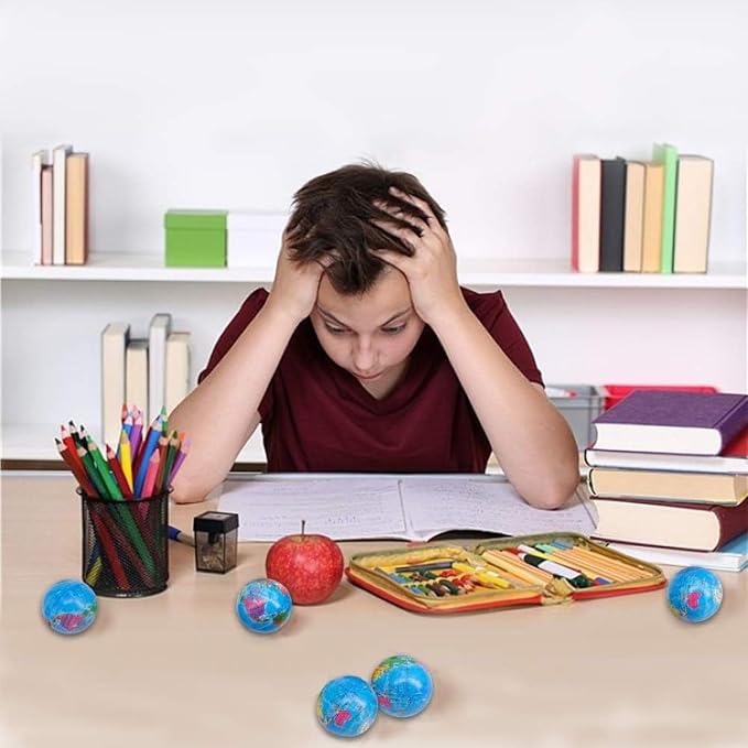 24 Pack 2.5Inch Globe Stress Balls Mini Earth World Balls - Image 4