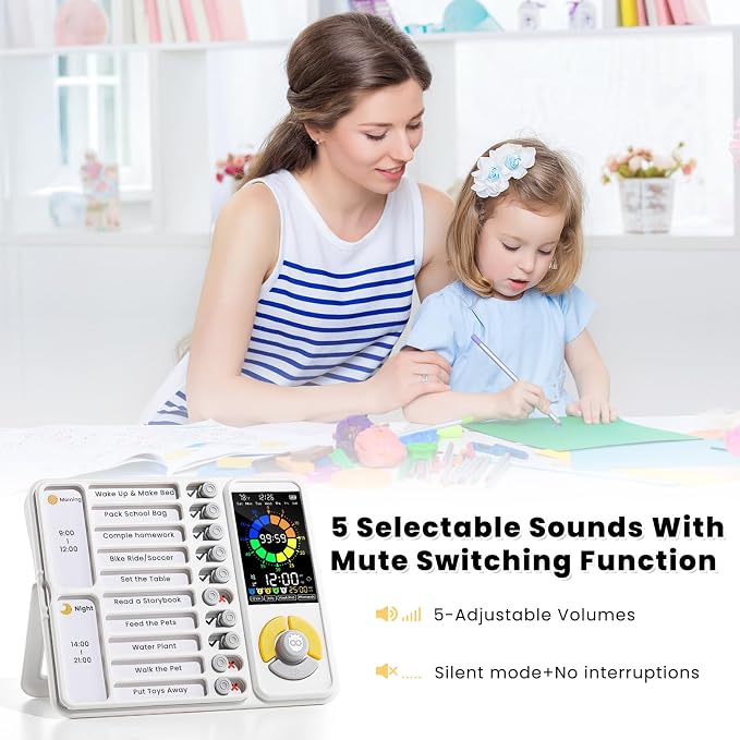 3-in-1 Visual Timer & ADHD Tool for Kids and Adults, Visual Schedule Board - Image 7
