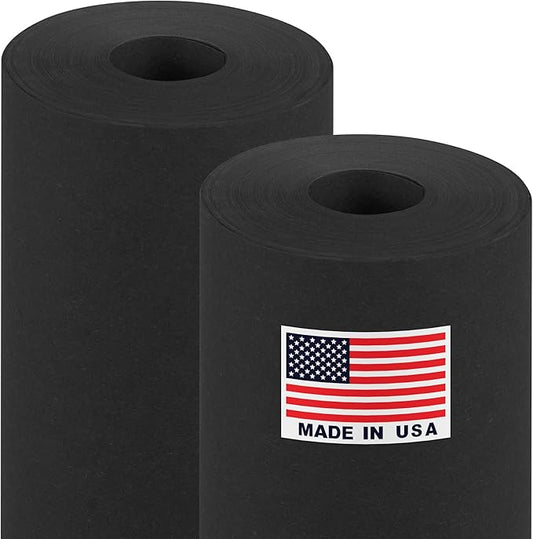 18" x 1200" (100 ft) Black Kraft Paper Roll (Value Pack of 2), 45 lbs Thickness, Made in USA Colored Craft Paper for School, Bulletin Board - Odorless, Non-Toxic, Safe for Kids