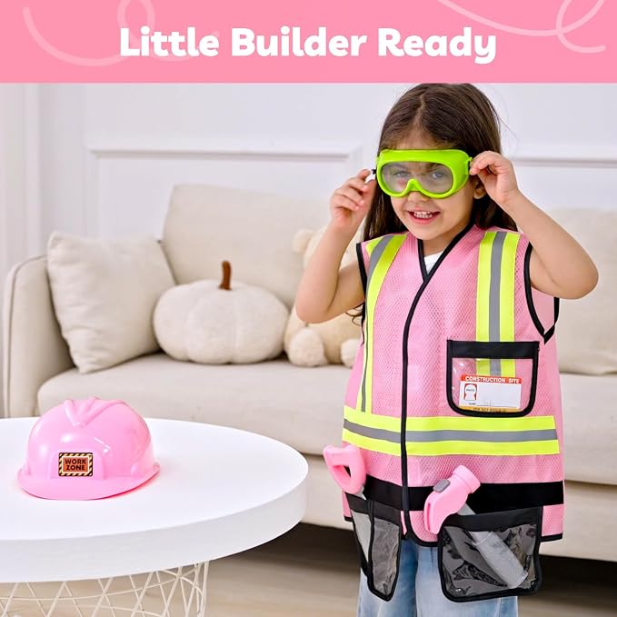 Liberry Kids Tool Set Pretend Toy for 3 4 5 Years Old with Costume - Image 2
