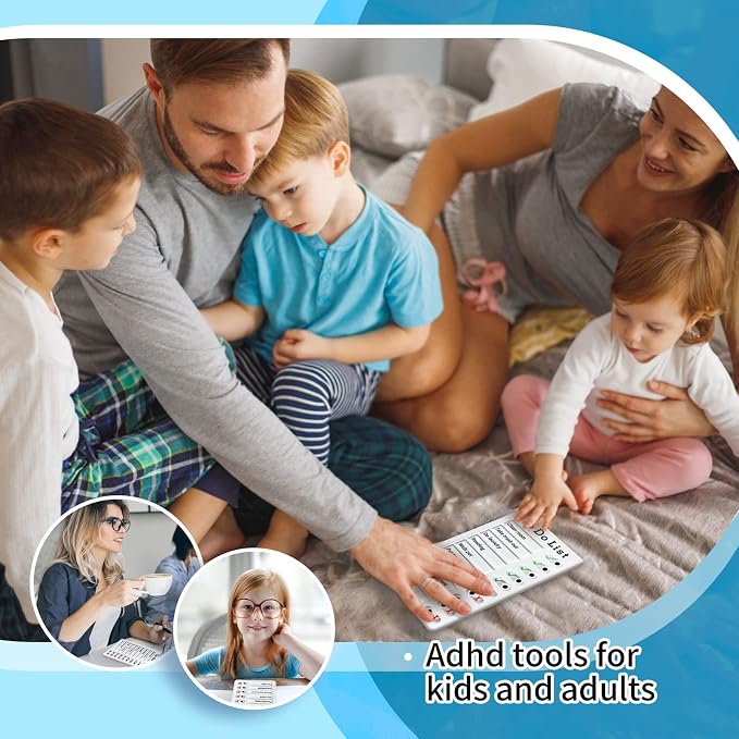 Chore Chart To Do List Adhd Tools for Kids and Adults Sliding Morning Routine Chart for Kids Detachable RV Checklist Board Reusable My Chores Checklist Task Board - Image 4
