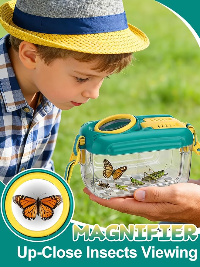 2 Sets Bug Catcher for Kids, Bug Catching Kit Gifts with Butterfly Net Toys - Image 2