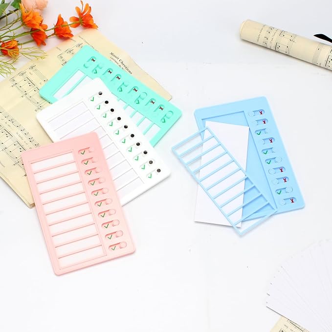 8Pcs Blank Chore Chart Kids Chore Chart with 10 Replacement Cardboard, Chore Chart for Kids Multiple Kids, Chores Checklist Task Board Sliding Routine Chart, ADHD Tools and Visual Schedules - Image 3