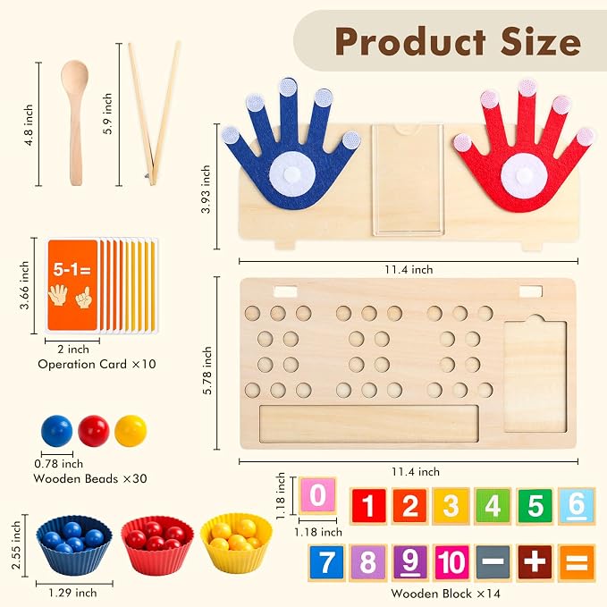Math Manipulatives Montessori Toys for 3 Year Old Preschool Educational Toy - Image 7
