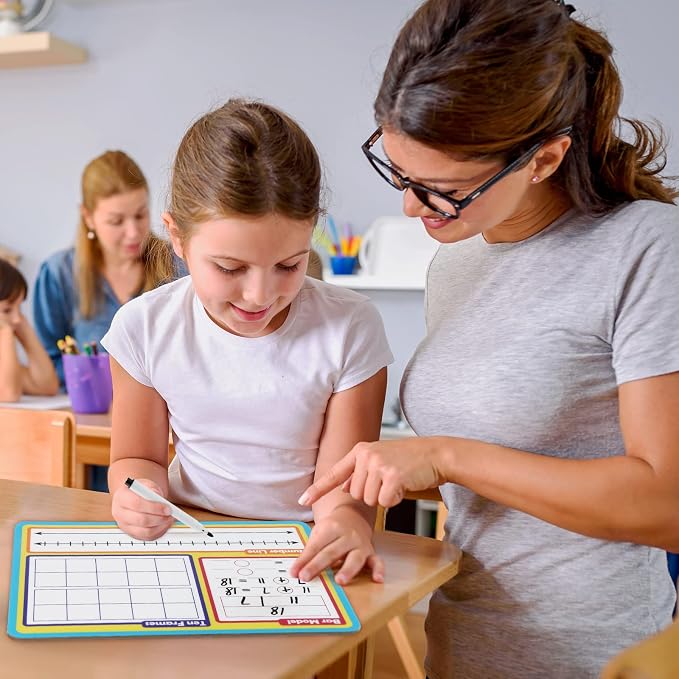 Dry Erase Number Line Whiteboard, 9" x 12" Double-Sided 120 Number Chart, Math Manipulatives White Board for Kids Students, Classroom and Home, Small White Board Dry Erase (Number Line) - Image 5