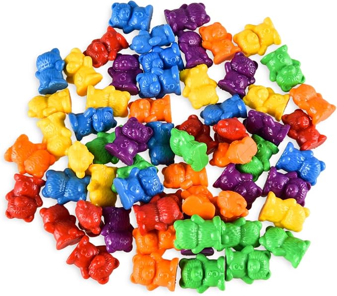 Timoo Colored Counting Bears, 60 PCS Color Sorting Bears (Green & Purple & Blue & Orange & Red & Yellow) - Image 8
