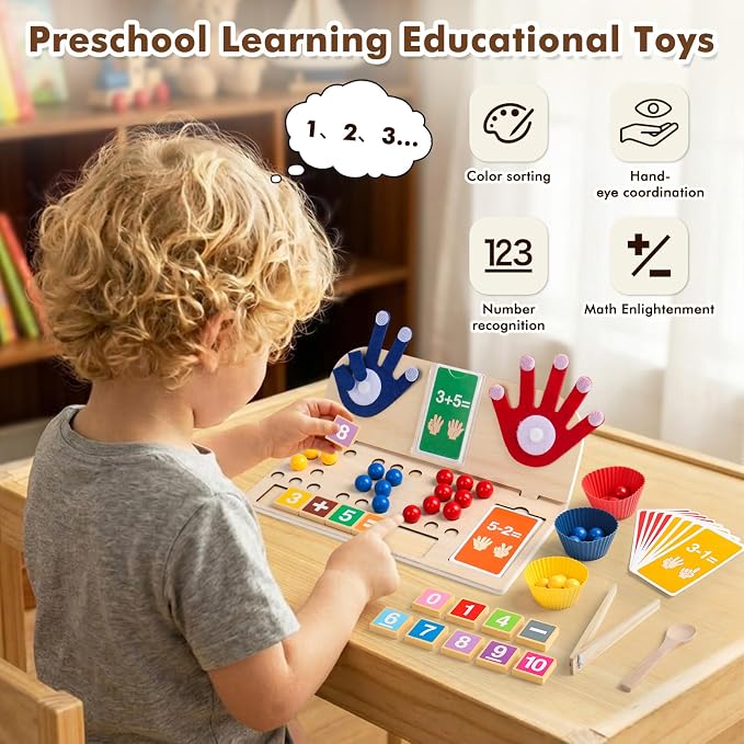 Math Manipulatives Montessori Toys for 3 Year Old Preschool Educational Toy - Image 2