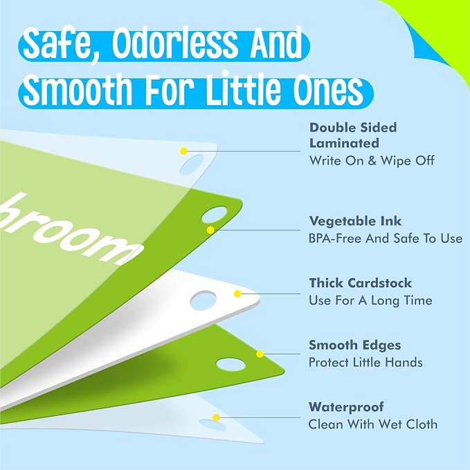 Food Flashcards, 50 Double-Sided Cards, Veggies, Fruits, Snacks, Desserts, Grain Cards Educational Learning Tools for Preschool and Toddlers Learning (2 Reclosable Rings Attached) - Image 3
