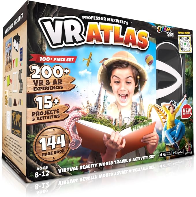 Abacus Brands Professor Maxwell's VR Atlas - Science Kit for Kids 8-12 by ABACUSBRANDS