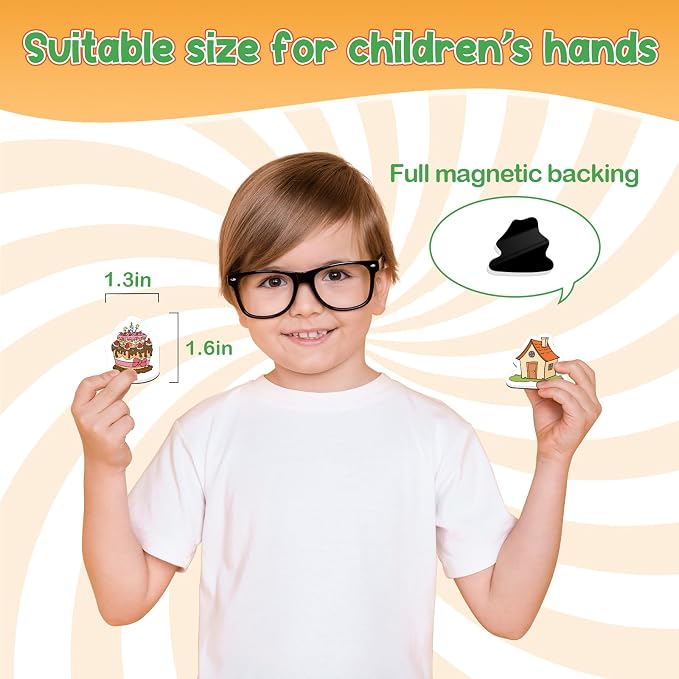 Kasfalci Magic E Word Games,Phonics Games,50 Magnetic Foam Objects,Fridge Magnets for Kids,Speech Therapy Toys for Toddler,Learn to Read Spelling Reading Learning for Preschool Kindergarten Classroom - Image 6