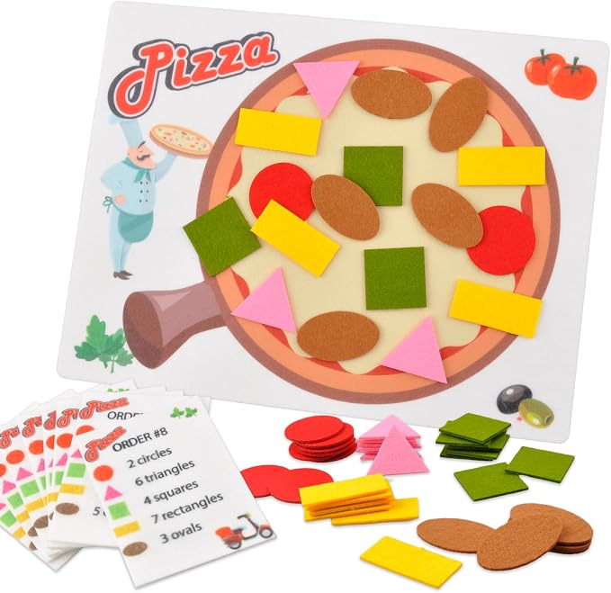 CHEFAN Pizza Counting Toddler Toys, Toddler Number Learning Toys, Preschool Math Games, Manipulatives for Preschool by CHEFAN