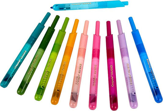 Crayola Clicks Retractable Markers - Bold (10ct), No Dry Washable Markers for Kids, Click Markers for School, Must Have Coloring Supplies, Gifts