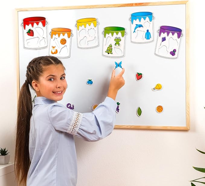 Simply magic 11 Jars Magnetic Color Sorting Set, Learning Colors Magnets - Image 2