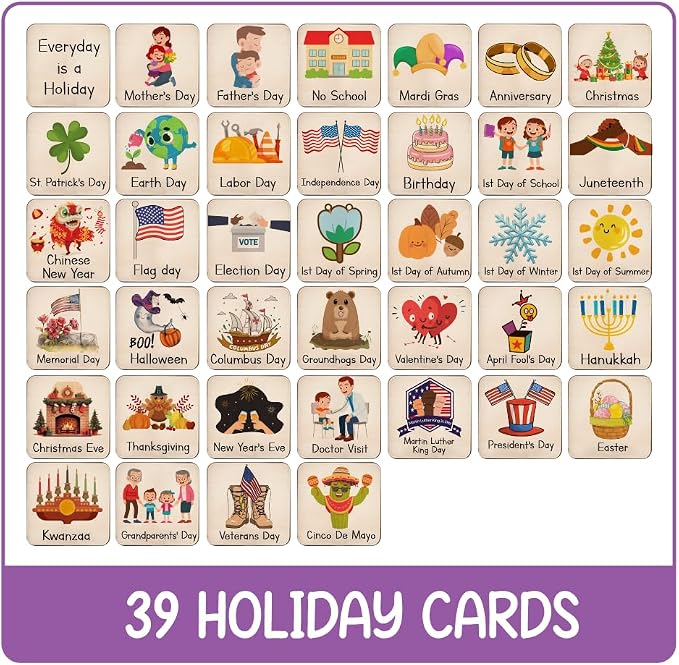 TinyKidz Wooden Chore Chart For Kids Visual Schedule, Routine Chart For Toddlers Ages 2-4, Daily Kids Schedule Board For Home (03) - Image 7