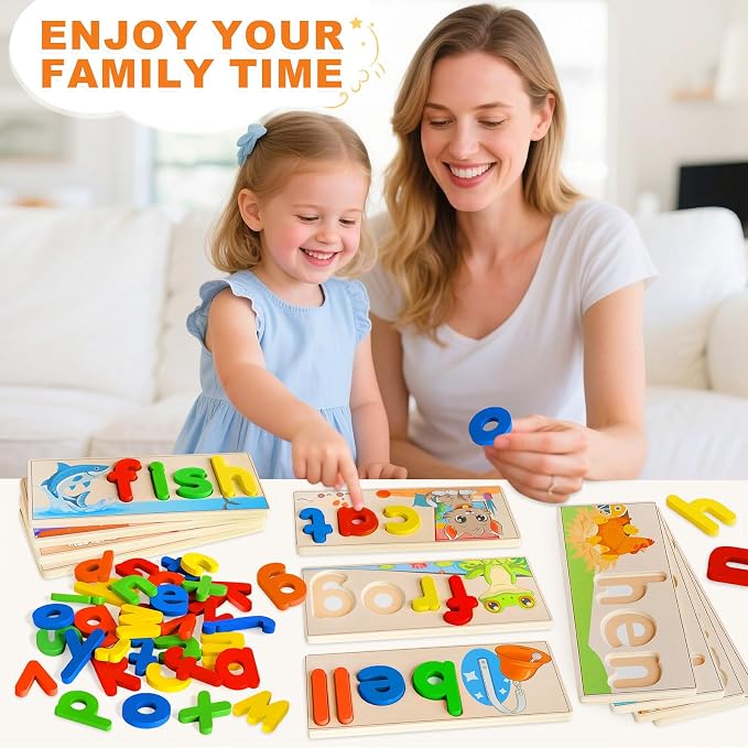 Learning Toys for 3 Year Old, Alphabet Puzzle Spelling Games Preschool - Image 5