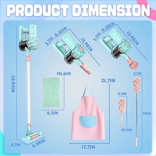 SMILESSKIDDO 3-in-1 Kids Vacuum that Really Works, Toy Vacuum for Kids - Image 2