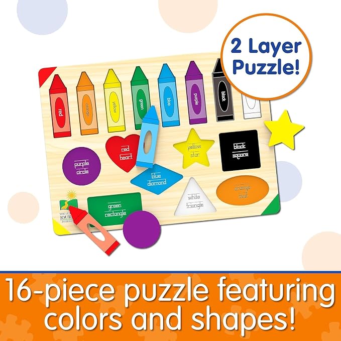 The Learning Journey: Lift & Learn Puzzle Colors & Shapes – Preschool Toys & Activities for Children Ages 3 and Up – Award Winning Educational Toy - Image 8