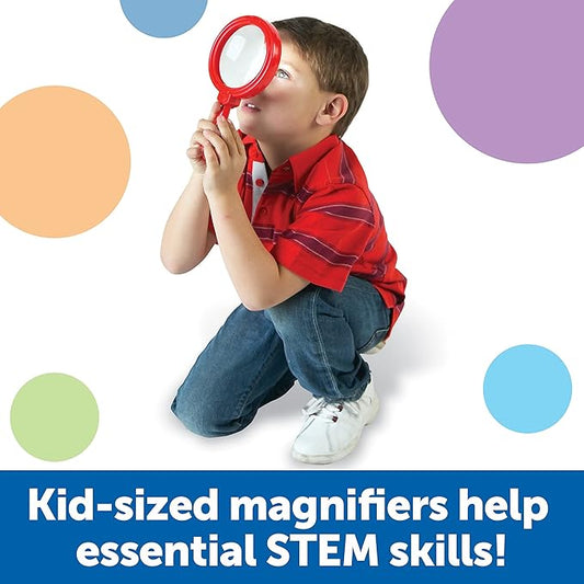 Learning Resources Jumbo Magnifiers - 6 Pieces, Ages 3+ Toddler Learning Toys, Exploration Toys for Kids, Magnifiers for Kids - Image 2