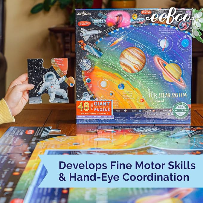 eeBoo Solar System 48 Giant Piece Children's Puzzle, 30" x 24" - Image 9
