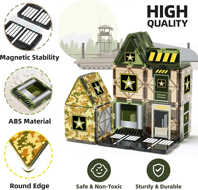 GobiDex Magnetic Building Blocks Army Toys - Image 6