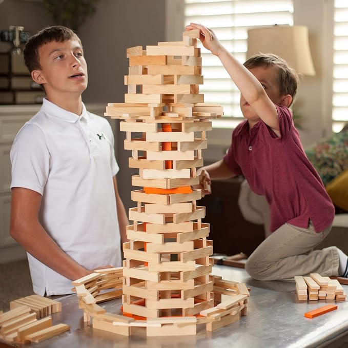 Fat Brain Toys Timber Planks 300 Piece Set - Wooden STEM Construction Set, Ages 3+ - Image 5