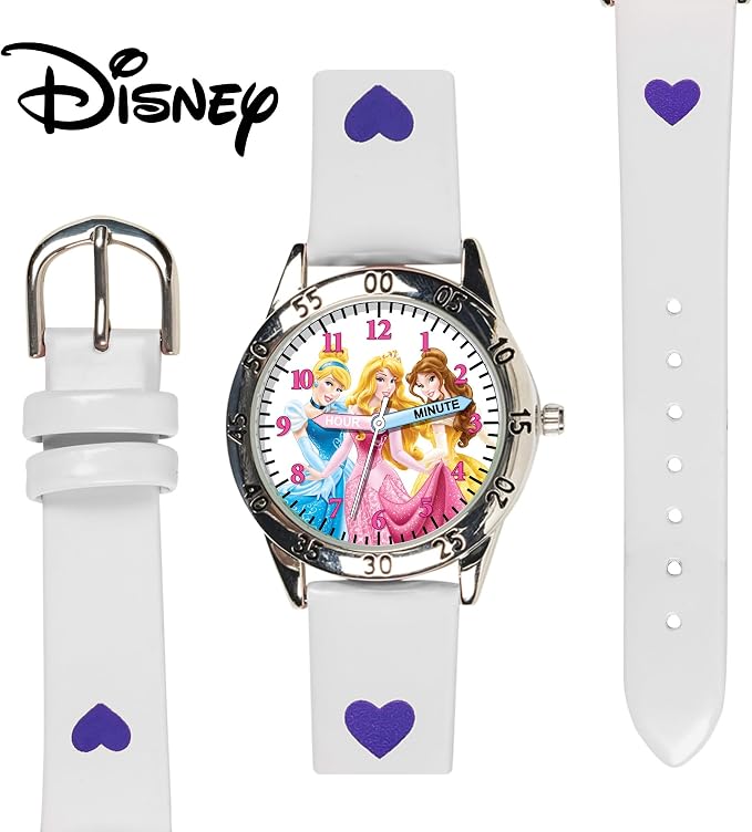 Disney Princess Time Teacher Watch for Kids – Easy Analog Time Learning, Colorful Princess Design, Adjustable Strap - Image 4