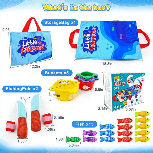 Montessori Fishing Toys for Babies 6+ Months,10-in-1 Fishing Game - Image 2