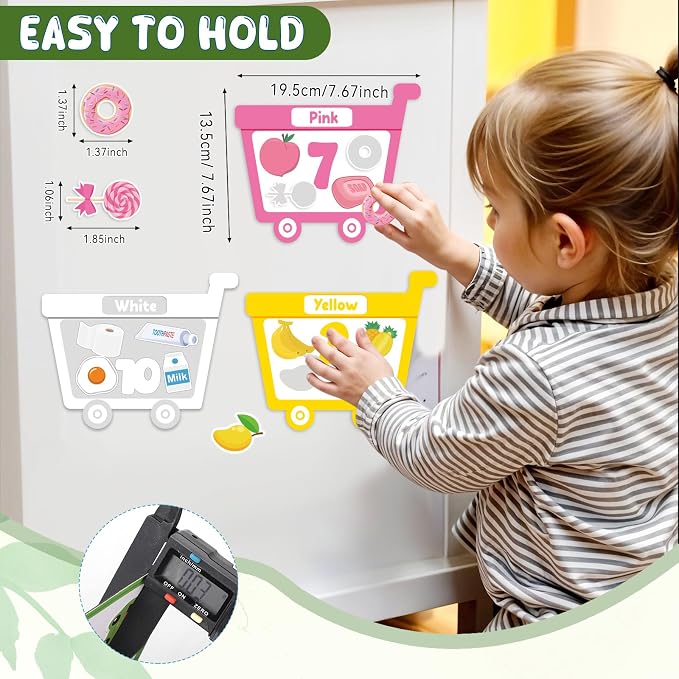 10Pcs Magnetic Color Sorting Set 60 Fridge Magnets for Kids - Image 4