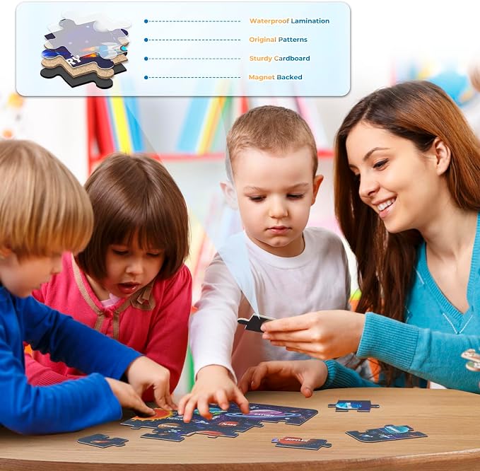 Nattork Magnetic Puzzle Book for Toddlers 3-6 Girls Boys,Map Puzzles Game for Kids Ages 3-6,Learning Magnet with Fun for 3 4 5 6 Years Old Children Boys Girls - Image 6