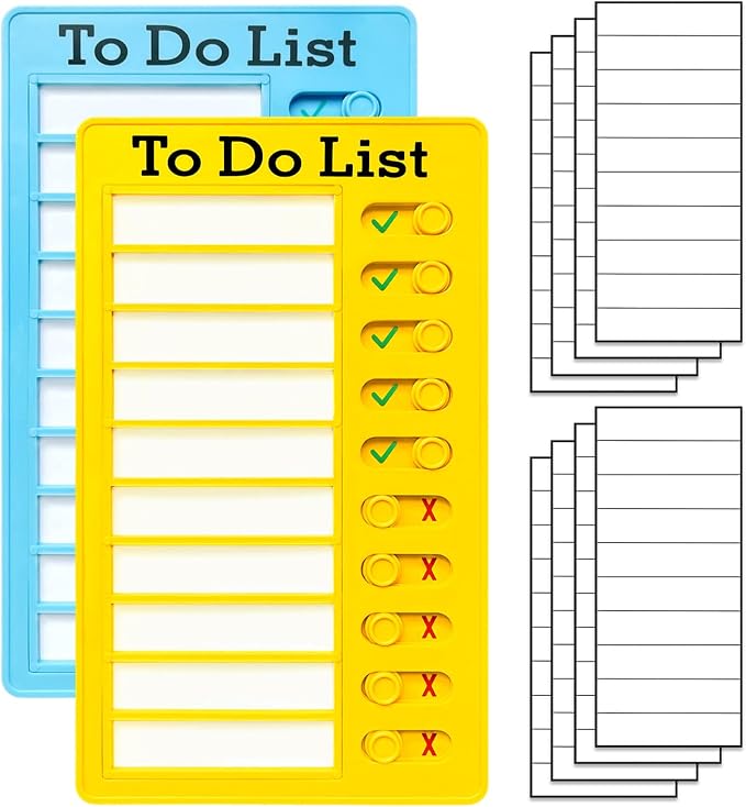 2 Piece Chores Chart for Kids - Reusable Chore List, Removable Checklist Board, Portable to Do List Visual Schedule for Multiple Kids,My Chores Slider Chart by Tsytyst