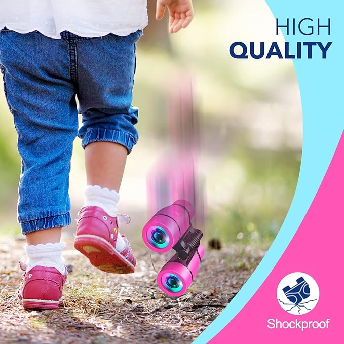 Toys for 3-7 Year Old Girls: LET'S GO! Binoculars for Kids Bird Watching|Camping|Hiking 3 4 5 6 7 8 Year Old Girl Boy Birthday Gifts Outdoor Toy for Kid Ages 4-6 Toddler Gift Stuffers - Image 5