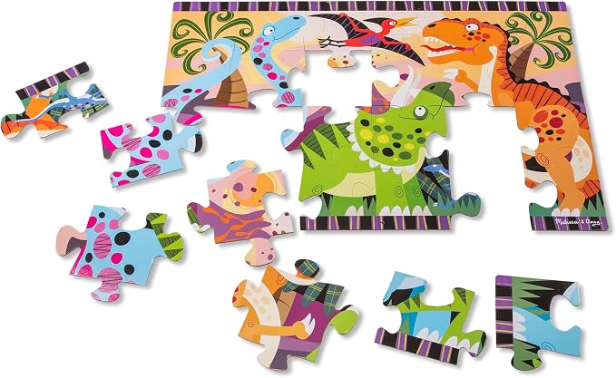 Melissa & Doug Dinosaur Dawn Jumbo Floor Puzzle (24 Pieces, 2 x 3 Feet), Jigsaw Puzzle for Preschoolers and Kids Ages 3+ - FSC Certified by Unknown