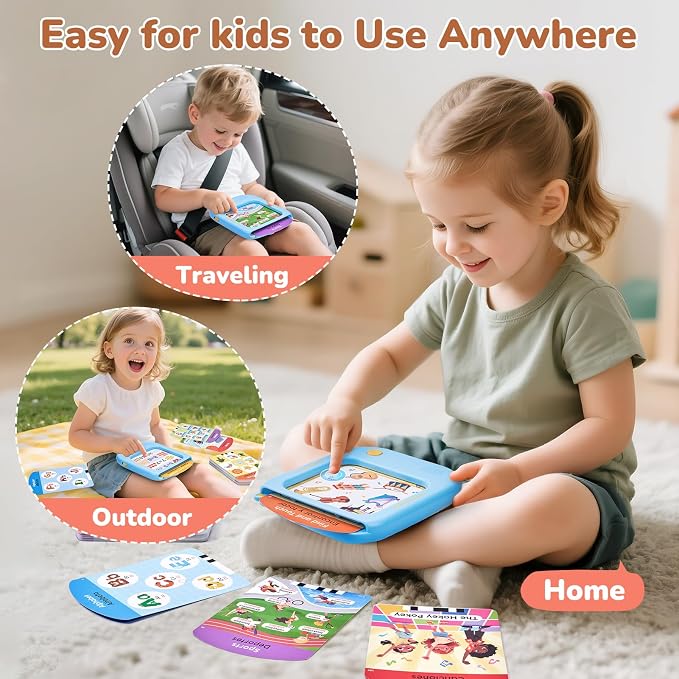 JoyCat Bilingual Kids Learning Tablet, 106 Spanish-English Talking Cards - Image 8