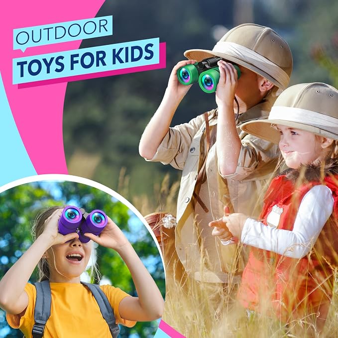Girls Toys Age 3-7: LET'S GO! Compact Bird Watching Binoculars for Kids Ages 3 4 5 6 7 Year Old Girl Boy Gifts Idea Outside Travel Educational Toy for Kid Preschool Toddler Stocking Stuffers - Image 3