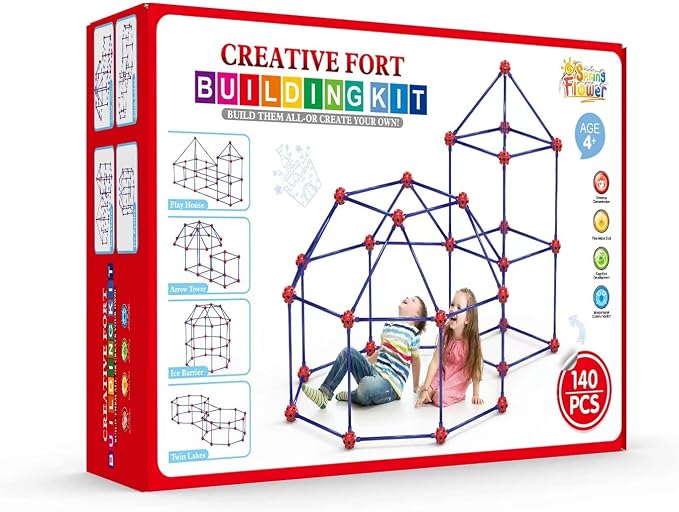 Fort Building Kit for Kids,STEM Construction Toys, Christmas & Birthday Gift for 4 5 6 7 8 9 10 11 12 Years Old Boys and Girls,Ultimate Creative Set for Indoor & Outdoors Activity,140 Pcs,Original - Image 8