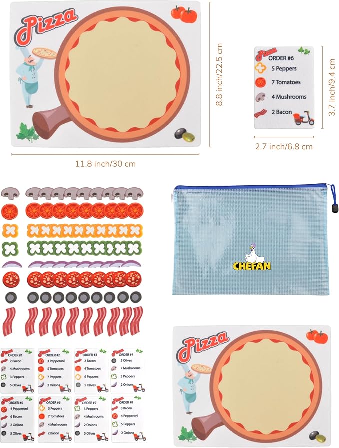 CHEFAN Pizza Counting Toddler Toys, Toddler Number Learning Toys, Preschool Math Games, Manipulatives for Preschool - Image 4
