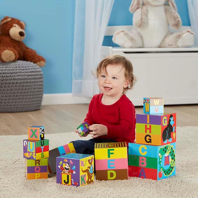 Melissa & Doug Deluxe 10-Piece Alphabet Nesting and Stacking Blocks - FSC Certified - Image 2