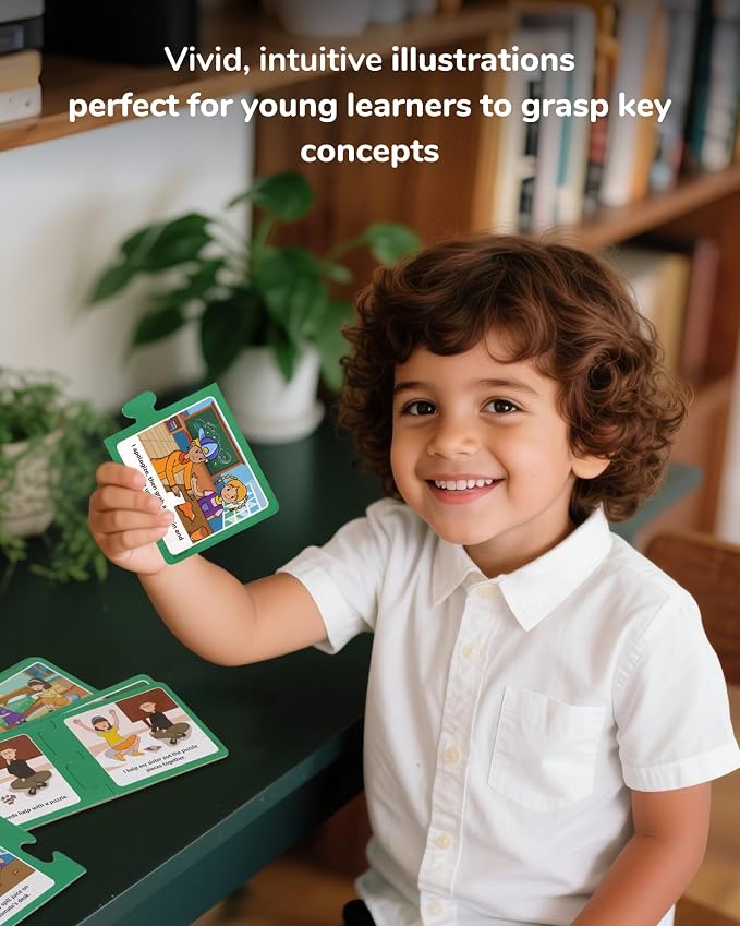 CHEFAN Building Relationships Puzzle Cards, Social Skills, Autism Learning Materials, Speech Therapy Materials, Social Emotional Learning Toys and Games for Kids, 40 Pieces, Ages 3+ - Image 4
