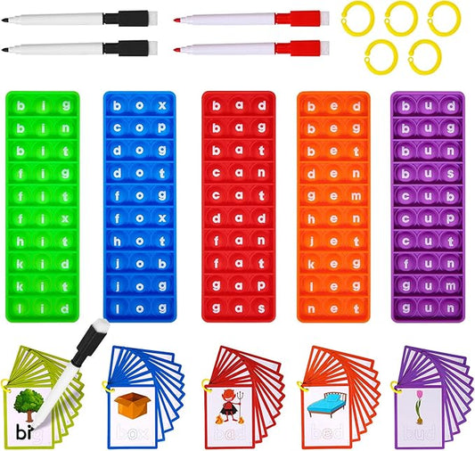 CVC Word Games, Sensory Toy to Learn and Spell by UPDOPEF