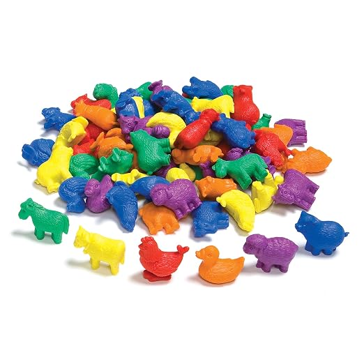 edxeducation Farm Animal Counters, Mini Jar, Set of 72 by EdxEducation