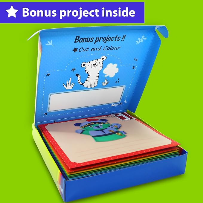 KRAFUN Toddler Beginner Art & Craft Kit Ages 3-5 | 10 Envelopes - Image 6