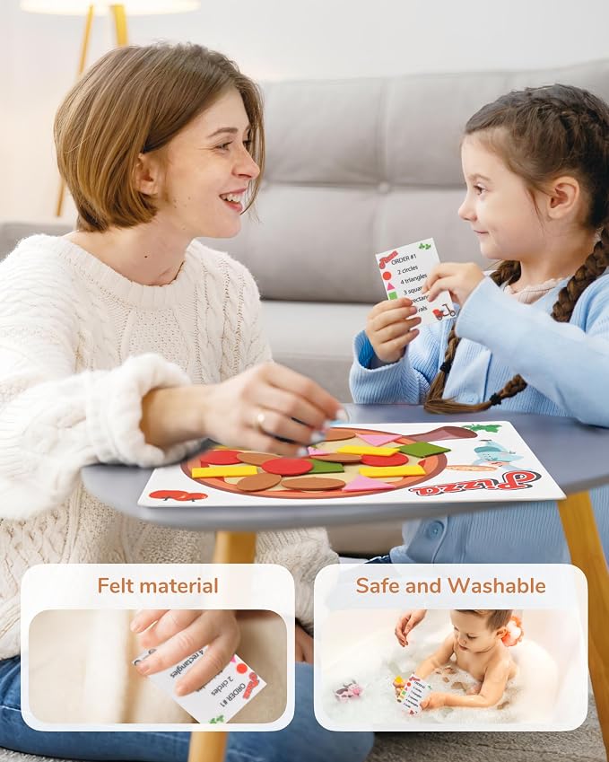 CHEFAN Pizza Counting Toddler Toys, Toddler Number Learning Toys, Preschool Math Games, Manipulatives for Preschool (Pack of 2) - Image 3