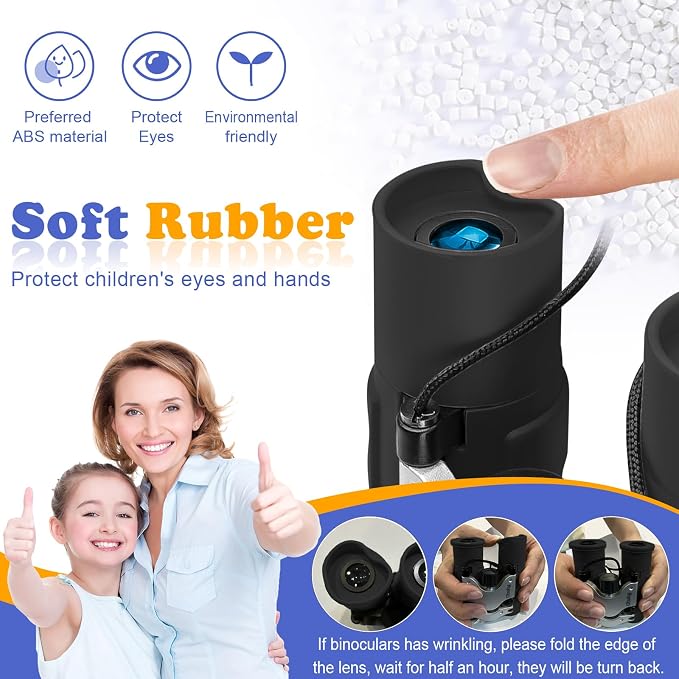Real Binoculars for Kids Gifts for 3-12 Years Boys Girls 8x21 High-Resolution Optics Compact Toy Binocular for Bird Watching,Travel, Camping - Image 5