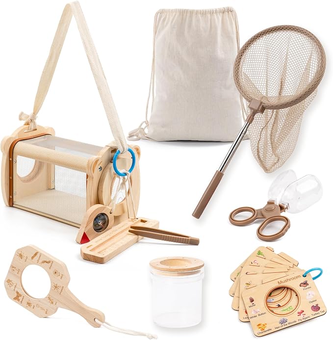 11Pcs Wooden Bug Catcher for Kids, Outdoor Toys for Kids Ages 4-8 by BUSYEDITION