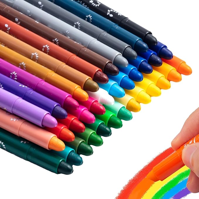 M&G 36 Colors Solid Tempera Paint Sticks, Washable Non-toxic, Quick Drying, Works Great on Paper Wood Glass Ceramic Canvas, Paint for artists