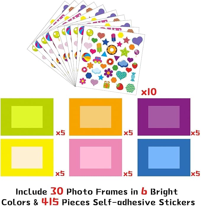 30Packs Picture Frame Crafts Kits for Kids, Summer Spring Colorful Holiday DIY Foam Picture Frames for Christmas Girls Gifts Game Activities Teacher Gifts Preschool Bulletin Board Decoration - Image 2