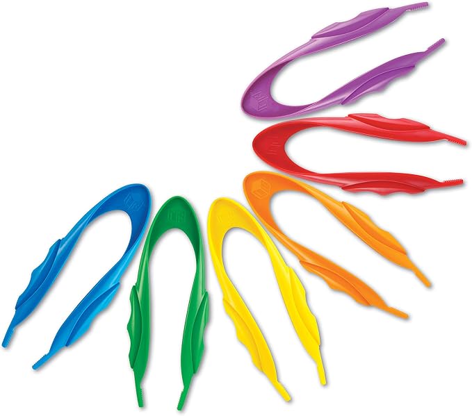 Learning Resources Jumbo Tweezers, Set Of 12, Sorting & Counting, Preschool Science, Homeschool, Toddler Fine Motor Skill Development (Pack of 12) - Image 2